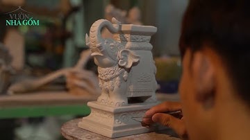 Các công đoạn người nghệ nhân điêu khắc tạo tác tượng voi đôn Thủ Biên - quà tặng thủ công cao cấp