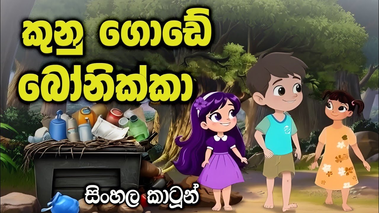 කුනු ගොඩේ බෝනික්කා -  Sinhala cartoon | sinhala lama kathandara 