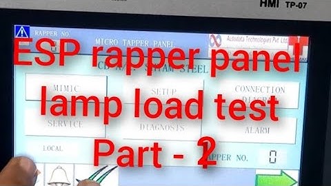 #Esp #rapper panel lamp load test Part 2 autodata make panel at captive power plant
