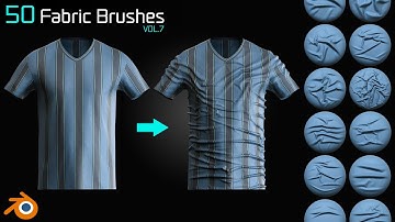 Create Realistic Fabric in Blender – 50 Brush Pack