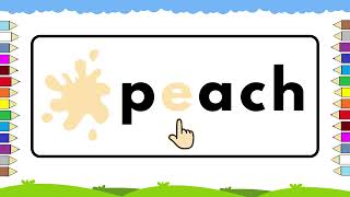 Peach Spelling 🍑 | Learn Spelling of Peach Color for Kids | Peach Color Learning