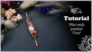 Wire &amp; crystal pendant tutorial &#39;Cear&#39;