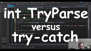 Live Coding: int.TryParse und Exception Handling