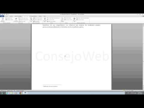 Video: Cómo Insertar Una Nota Al Pie En Word