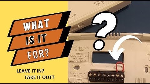 Thermostat Jumper Wire Between Rh & Rc Terminals