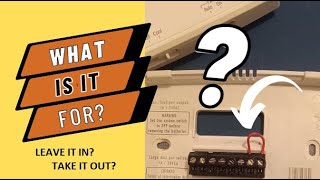 Thermostat Jumper Wire Between Rh & Rc Terminals