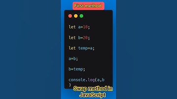 How to swap two values in JavaScript || JavaScript tutorial #frontend #javascript  #reactjs #coding