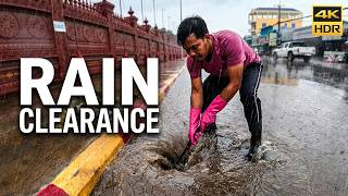 Watch What Happens When I Clear This Drain in the Rain
