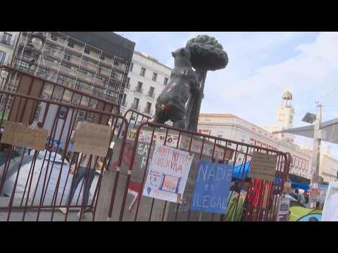 El Ayuntamiento de Madrid valla el Oso y el Madroño en Sol