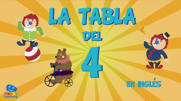 La Tabla de Multiplicar del 4 | Aprendemos Ingles Cantando. Canciones para Niños.