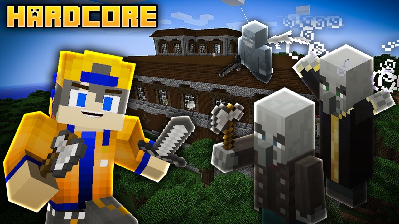 ចូលប្រយុទ្ធWoodland Mansionដោយប្រើជីវិតតែមួយ | Minecraft Hardcore #13