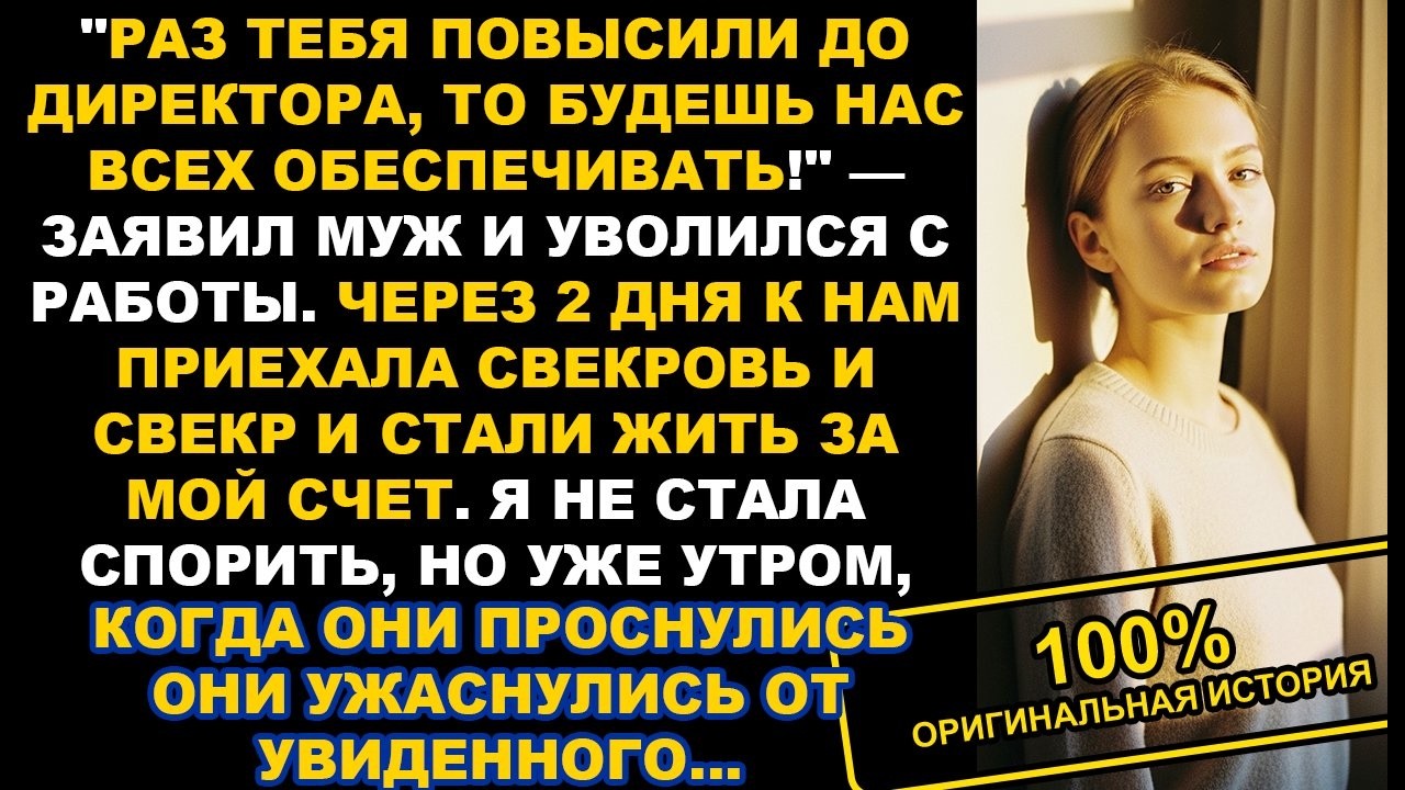 РАЗ ТЕБЯ ПОВЫСИЛИ ДО ДИРЕКТОРА, ЗНАЧИТ БУДЕШЬ НАС ВСЕХ ОБЕСПЕЧИВАТЬ!— ЗАЯВИЛ МУЖ И УВОЛИЛСЯ С РАБОТЫ