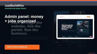 The Contractor Admin Panel Is Where the Money Gets Organized