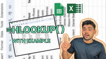 Hlookup formula in google sheet | Hookup formula in excel | How to use hlookup formula