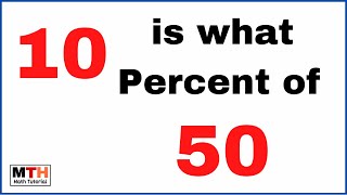 10 is what Percent of 50
