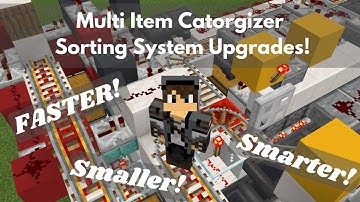 Multi Item Categorize Sorting System Upgrades in Speed, Size, & Smarts! | Minecraft Bedrock 1.16+