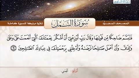 سورة النمل للقارئ الشيخ عبدالباسط من الآية 19 الى 22