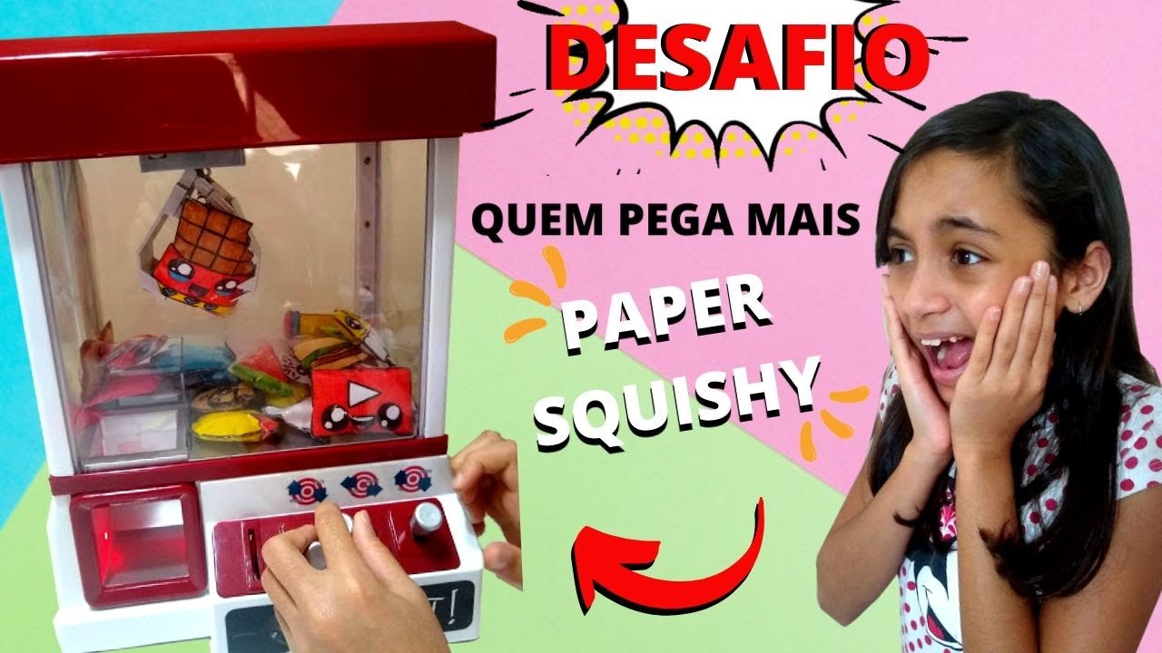 ✅ PAPER SQUISHY | DESAFIO - QUEM PEGA MAIS PAPER SQUISHY NA MÁQUINA DE PAPER SQUISHY !!!