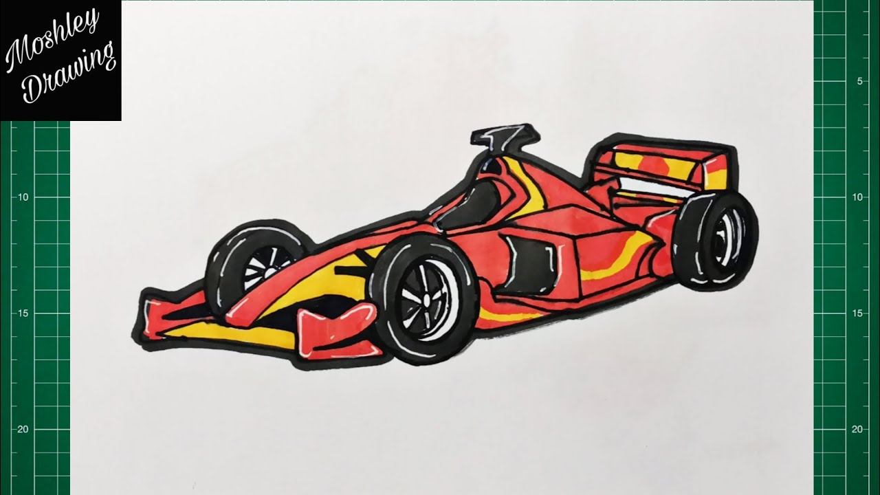 How to Draw a Formula One Race Car - YouTube