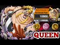 Queen  lv 100  gameplay on ss league  one piece bounty rush  opbr