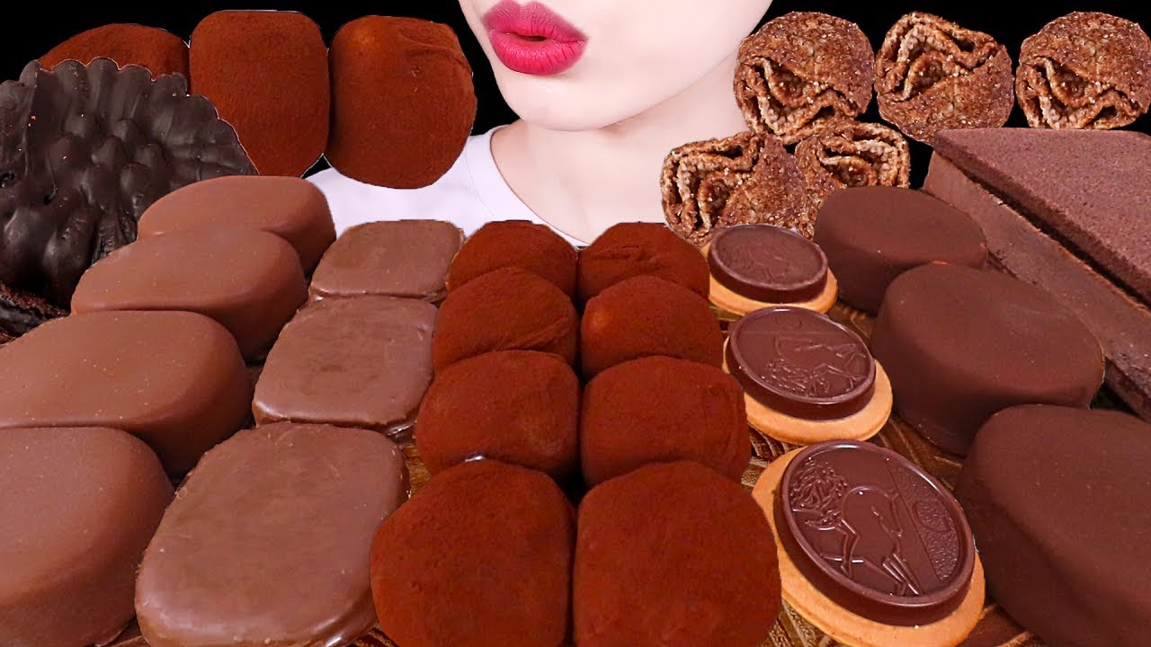 ASMR MUKBANG｜CHOCOLATE PARTY *ICE CREAM, RICE CAKE, YAKGWA, TICO, SNACK 편의점 신상 약과쿠키 아이스크림 찰떡꼬치 초콜릿먹방