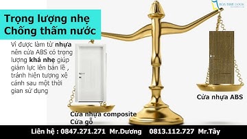 Cấu tạo và thông số cửa nhựa abs hàn quốc mới nhất hiện nay