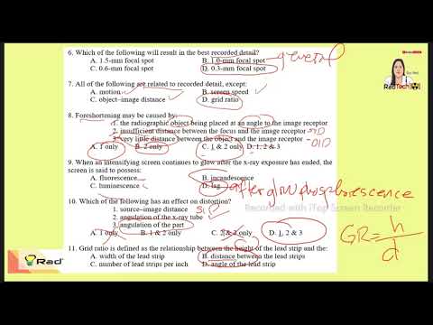 Principles Of Radiographic Exposure Exam 1