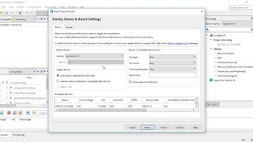 Intel Quartus: Setting Up a Quartus Project
