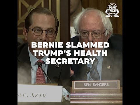 Bernie Sanders vs. Alex Azar on Cost of Prescription Drugs