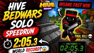 INSANE FAST WIN in Hive BedWars 😱 (2:05 WORLD RECORD?)