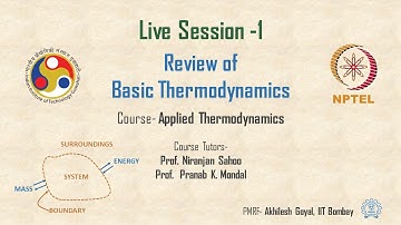 NPTEL ME120 Applied Thermodynamics PMRF Session 1 | Assignment 1
