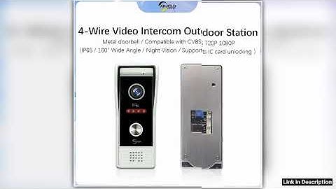 Metal Doorbell Video Intercom Outdoor Unit Compatible CVBS720P1080P IP65 Waterproof Infrared Night