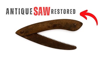 Restoring a Century-Old Rusty Folding Saw | From Antique to Shiny
