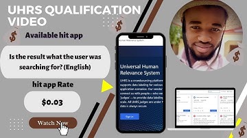 Is the result what the user was searching for? (English) Qualification and training UHRS marketplace