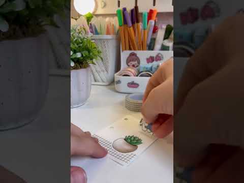 АСМР Оформление мини-блокнота 🌱📒#journalwithme #asmr #shorts