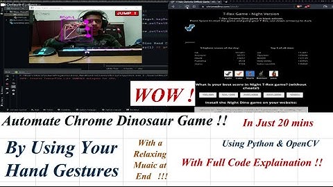 Automate the Chrome Dino Game using Python & OpenCV || in Hindi