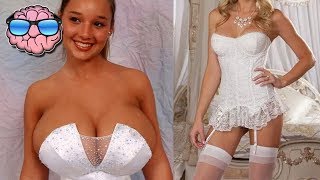 wedding dress top malfunction