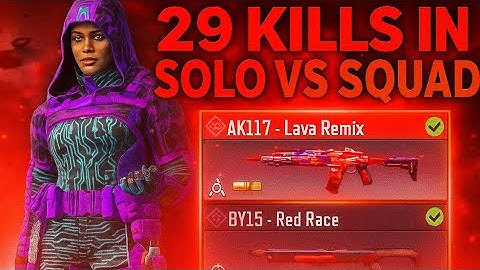 29 kills in an Intense Solo Vs Squad Using The Best Ak117 Lava Remix and By15 Loadout | CODMOBILE 