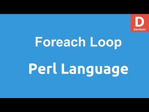Perl Programming Foreach Loop
