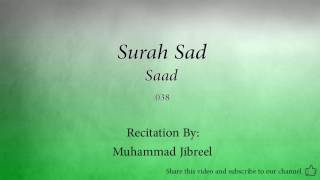 Surah Sad The Letter Saad   038   Muhammad Jibreel   Quran Audio