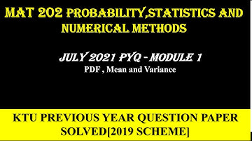 KTU S4 MATHS PREVIOUS YEAR QUESTION PAPER SOLVED 2019 SCHEME | Module 1