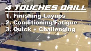 Make Your Players GREAT Finishers With This "4 Touches" Basketball Drill !