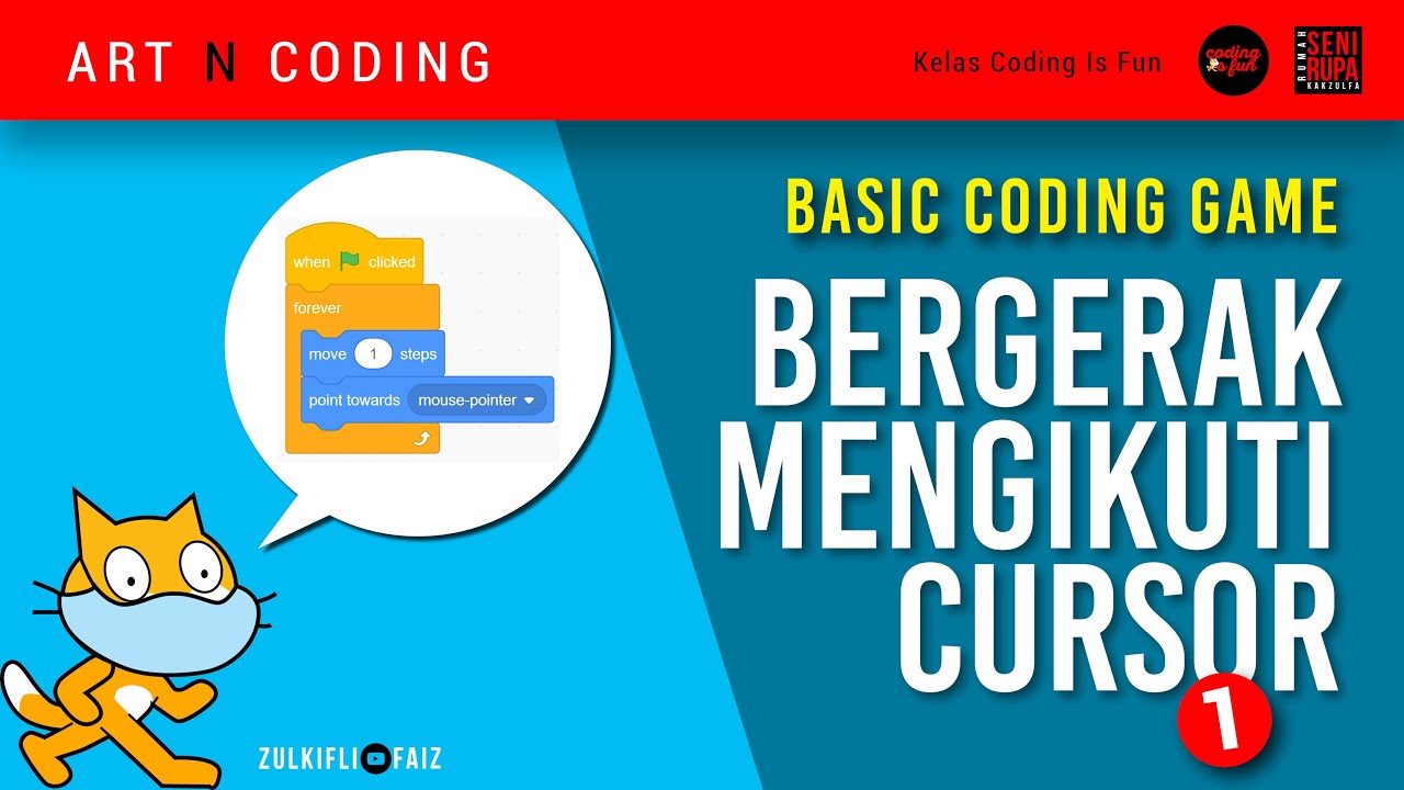 BASIC CODING GAME # 1 Bergerak mengikuti cursor 2 - YouTube