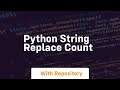python string replace count