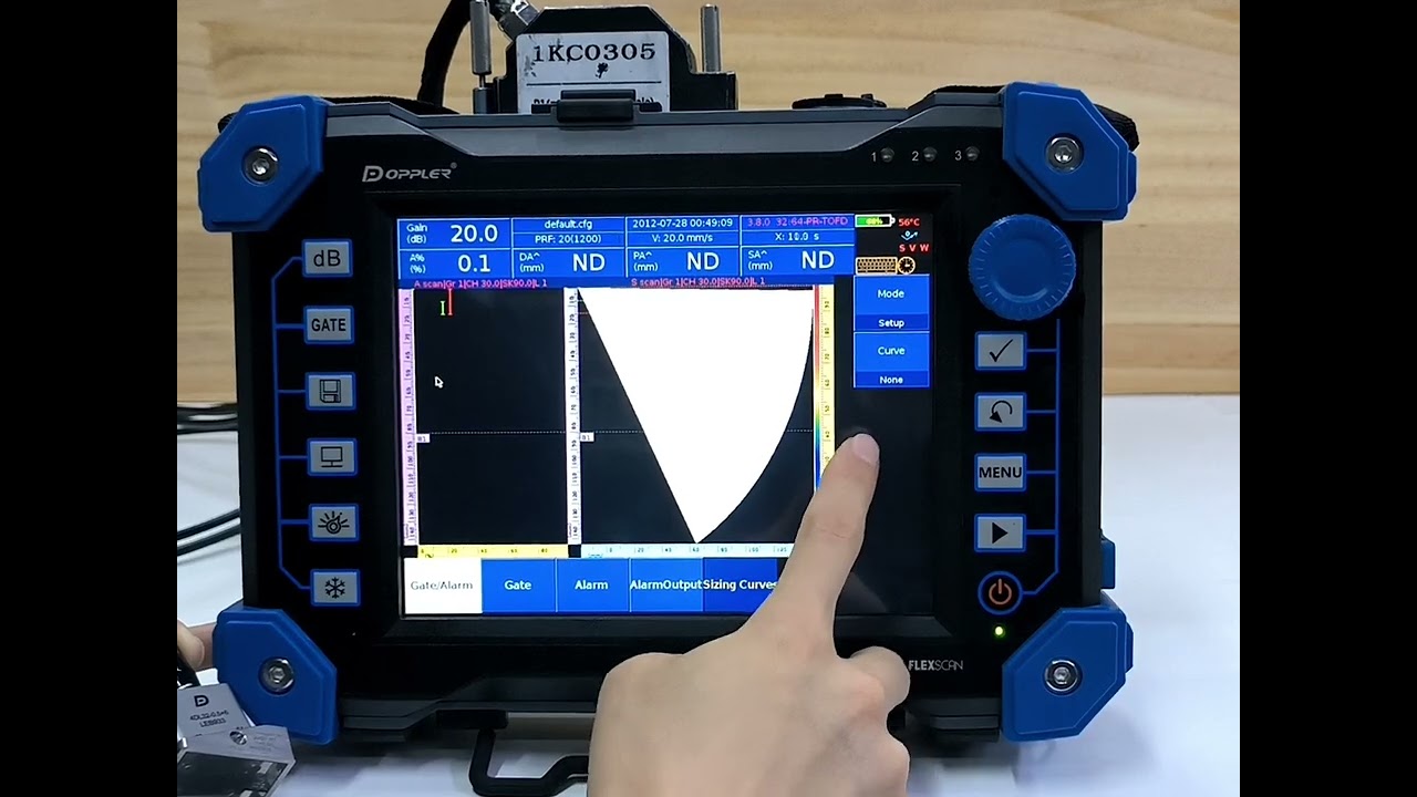 Doppler FLEXSCAN DLA Probe detection of stainless steel setting