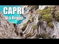 🇮🇹 Italy Summer 2025 Walk CAPRI ❤️ Must See, Picturesque VIA KRUPP ☀️ 4K