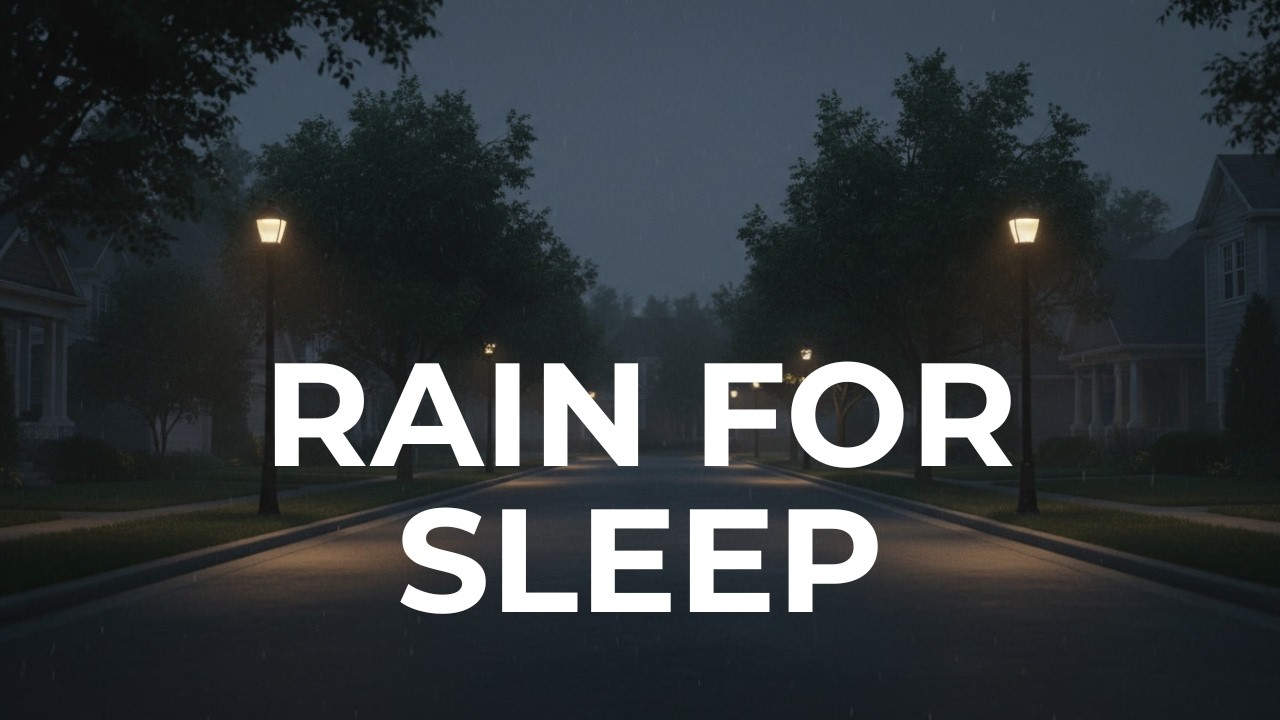 6 Hours of Gentle Rain on a Quiet Street for Deep Sleep 🌧️ No Sudden Noises | Quiet Drift