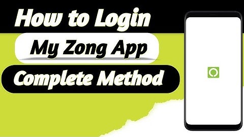 How to Login My Zong App with TalkBack How to Blind User Login My Zong App with TalkBack Easy Method