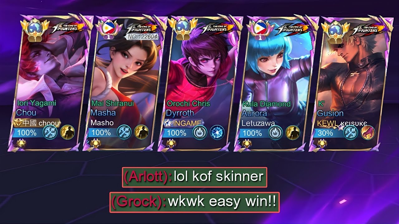 MLBB 5 MAN KOF SKIN VS TRASHTALKER IN RANKED! (They Think Were Easy) 💀 MUST WATCH!!