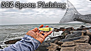 THIS is why you should throw BIG spoons when JETTY FISHING (Tips & Tricks for JETTY Fishing)
